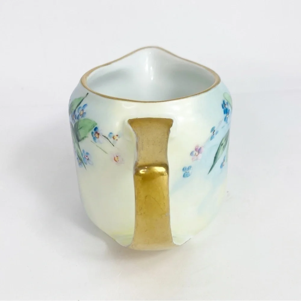 Vintage Rosenthal Bavaria Donatello Sugar Bowl with Lid and Creamer Set Gold Rim